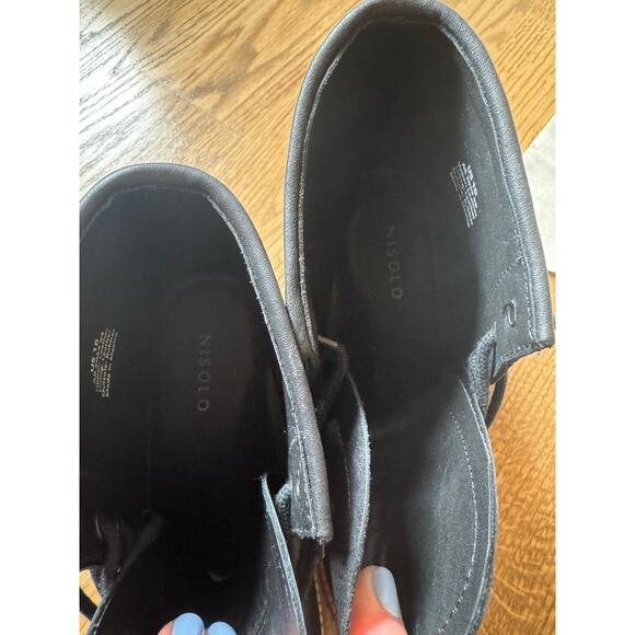 NISOLO Black Leather All-Weather Amalia Boots Size 10 - Picture 13 of 16